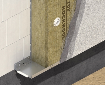 Kontaktní zateplovací systém ETICS s aplikaci fasádní dvouvrstvé izolační desky FRONTROCK MAX E