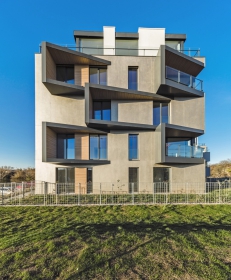 StoBeton Optic s úpravou StoColor Metallic, projekt Dock, Praha (foto Tomáš Malý)