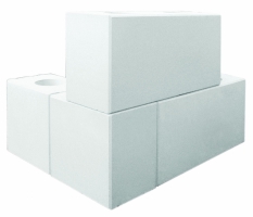 Zdění rohu z vápenopískových bloků