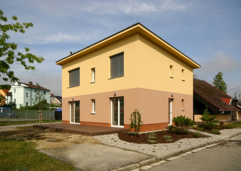 Akustický štítek experimentálního pasivního domu HELUZ v Českých Budějovicích