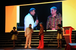 Jednatel společnosti Baumit Ing. Pavel Med a předseda poroty Ing. arch. Petr Dvořák při slavnostním zahájení večera