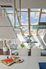 Čtyřdílné posuvné střešní prosklení Solara PERSPEKTIV, dělení polí dle přání investora 