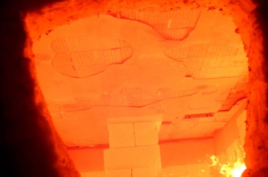 Požární zkouška stropní konstrukce