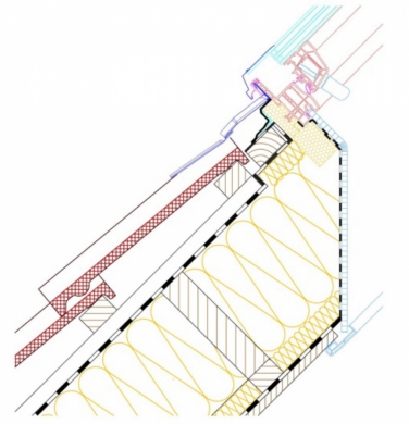 Obr. 7: Zateplené střešní okno se správně provedeným ostěním