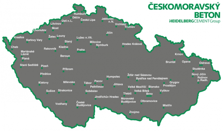 Nejbližší betonárnu snadno najdete díky moderní aplikaci na www.transportbeton.cz