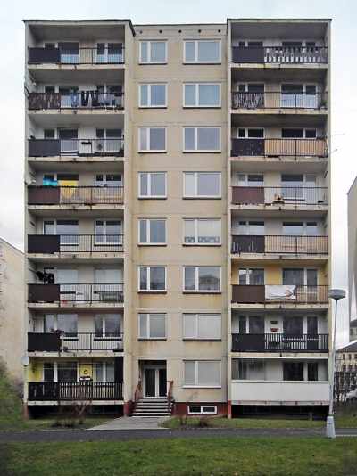 Obr. 1: Panelový dům T08-BU, na kterém probíhalo měření