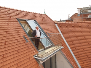 Posuvné střešní dveře Solara PERSPEKTIV ve Vídni