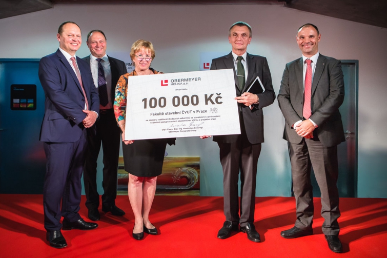 Architektonická, projekční a stavebně-poradenská kancelář Obermeyer Helika podpořila Fakultu stavební ČVUT v Praze sponzorským darem v hodnotě 100 000 Kč