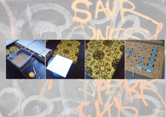 Monika Martykánová, obklady s motivy graffiti