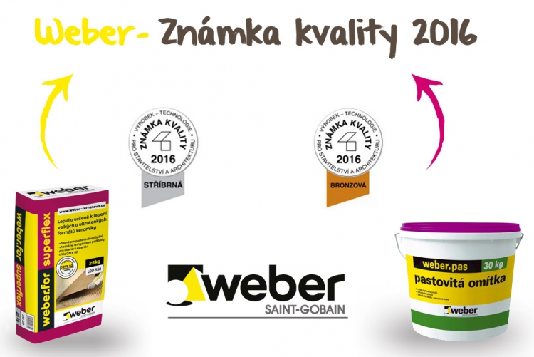 Weber obdržel stříbrnou a bronzovou Známku kvality 2016 