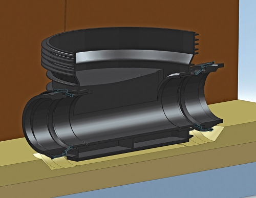 Řez tvarovkou T-1000