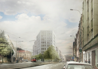 Čestné uznání – Kateřina Gloserová (FA ČVUT v Praze): Bytový dům Plzeňská