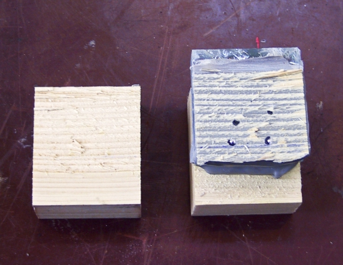 Obr. 6: Typické porušení spoje s akrylátovým lepidlem