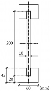 Obr. 9a: Hybridní sklo-dřevěné nosníky – průřez nosníku