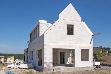 Hrubá stavba pasivního RD v Hamrech