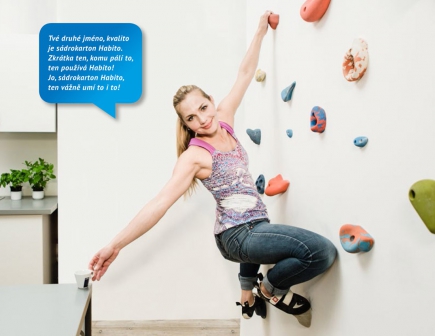 Do Habita je možné kotvit předměty běžným vrutem bez předvrtání a bez hmoždinek