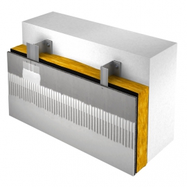 Obr. 2: Montáž desek Powerpanel H2O na hliníkovou spodní konstrukci; při provádění s bezesparým omítkovým systémem Powerpanel HD musí být desky těsně sraženy k sobě (šířka spáry ≤ 1 mm). Přelepení styků desek samolepicí armovací páskou fermacell HD přitom není zapotřebí, ale je výrobcem doporučeno.