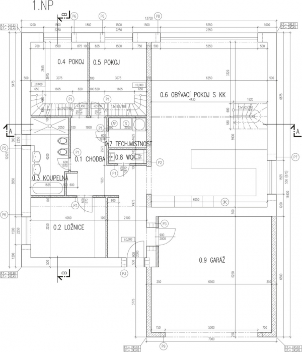 Obr. 1. Půdorys 1. NP