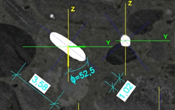 Identifikácia orientácie vlákien v reznej ploche