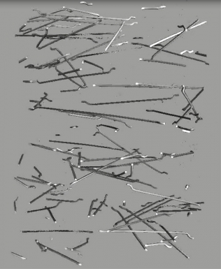 Príklad výstupu priemyselnej tomografie