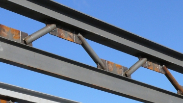 Obr. 12b: Detailní pohled na provedenou příhradovinu