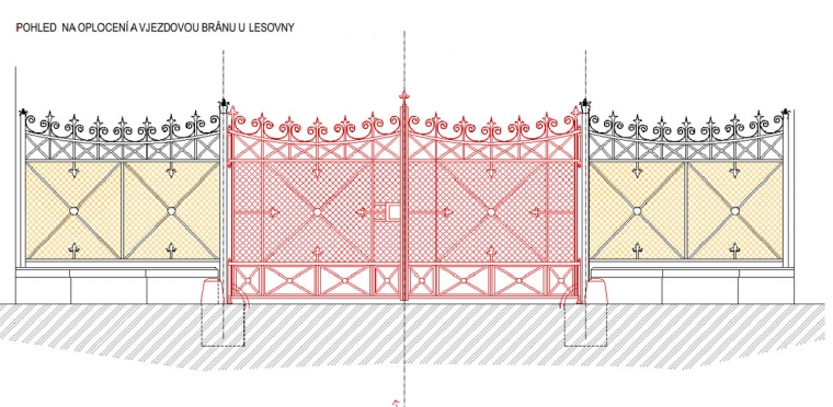 Brána u lesovny (odcizena neznámo kdy)