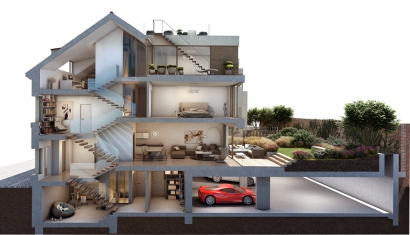 Projekt Truhlárna – řez