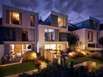 Projekt Truhlárna – vizualizace, pohled ze zahradní části