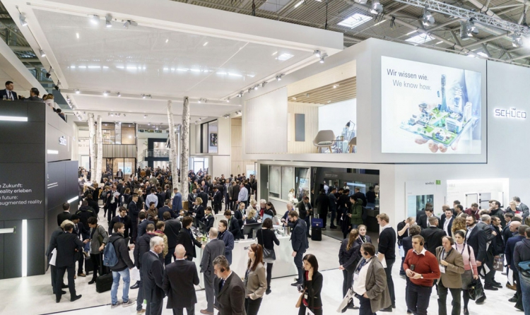 Stánek firmy Schüco na veletrhu BAU 2017