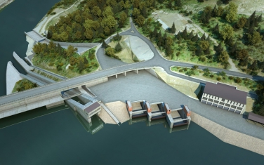 Chystaný bezpečnostní přeliv – vizualizace