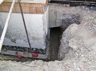 Obr. 6: Příklad 2 – montáž drenáže