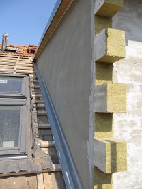 Obr. 13: Vazba tepelné izolace na rohu do dvora