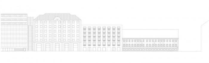 1. místo: Petr Lhoťan (Ateliér Lábus – Šrámek) – Dostavba bloku v Karlíně