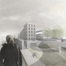 2. místo: Vojtěch Bodlák (Ateliér Mádr – Malošíková) – Proluka u kolejí, Kolín