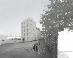 2. místo: Vojtěch Bodlák (Ateliér Mádr – Malošíková) – Proluka u kolejí, Kolín