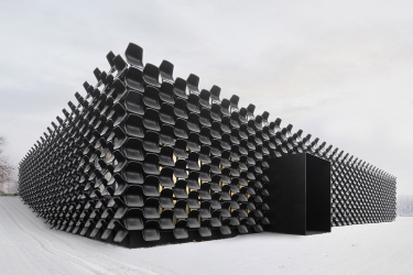 Fasáda showroomu jako funkční banner