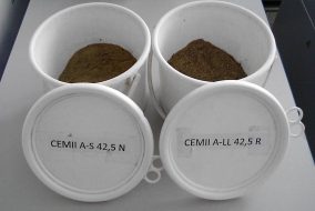 Obr. 1: Použité cementy