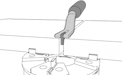 Obr. 6: Čištění spáry