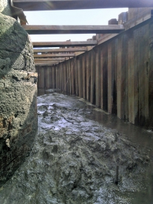 Obr. 8: Zkouška rozlivu na stavbě