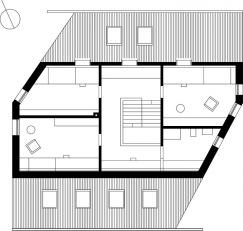 Obr. 1: Půdorys – podkroví, úroveň 1