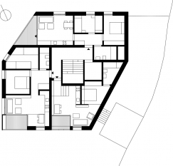 Obr. 1: Půdorys  – podlaží –1, prázdninové byty