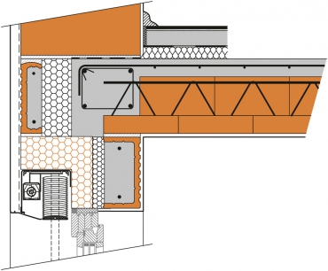 Příčný řez původním překladem Porotherm KP Vario