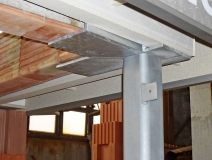 Detail uložení rohových schránek