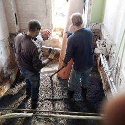 Obr. 9: Betonáž 2. etapy stropní konstrukce