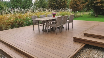 Kompozitní terasová prkna Duro z rýžových slupek a čistého PVC