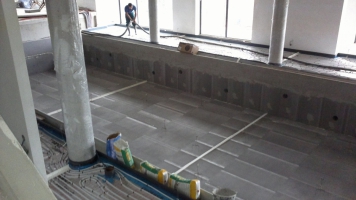 Cementový potěr Cemflow v bazénu