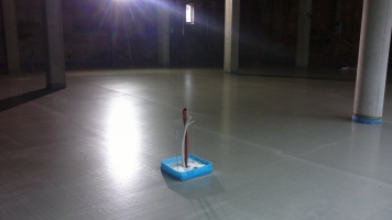 Cementový potěr Cemflow v obchodních prostorách