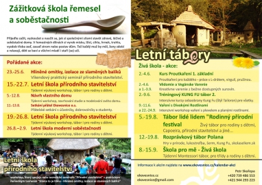 Pozvánka na Letní zážitkovou školu přírodního stavitelství