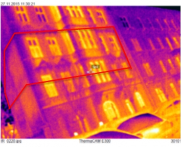 Obr. 7, 8: Temosnímky zkušebního objektu