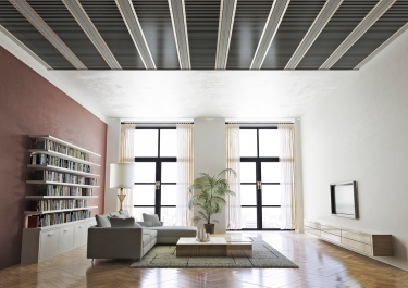 Protože u stropní konstrukce není, na rozdíl od podlahy, na závadu vyšší teplota podhledu, vyrábějí se stropní fólie Ecofilm C ve výkonech 140 W/m² a 200 W/m². Stejně jako u podlahových fólií, i u stropních jsou v nabídce fólie se sníženým příkonem 100 W/m², určené speciálně pro nízkoenergetické a pasivní domy. Šířka stropních fólií je 500 a 400 mm (u podlahových jsou v nabídce šířky 600 a 1000 mm), aby odpovídala systémovému rastru konstrukcí na bázi suchých desek.